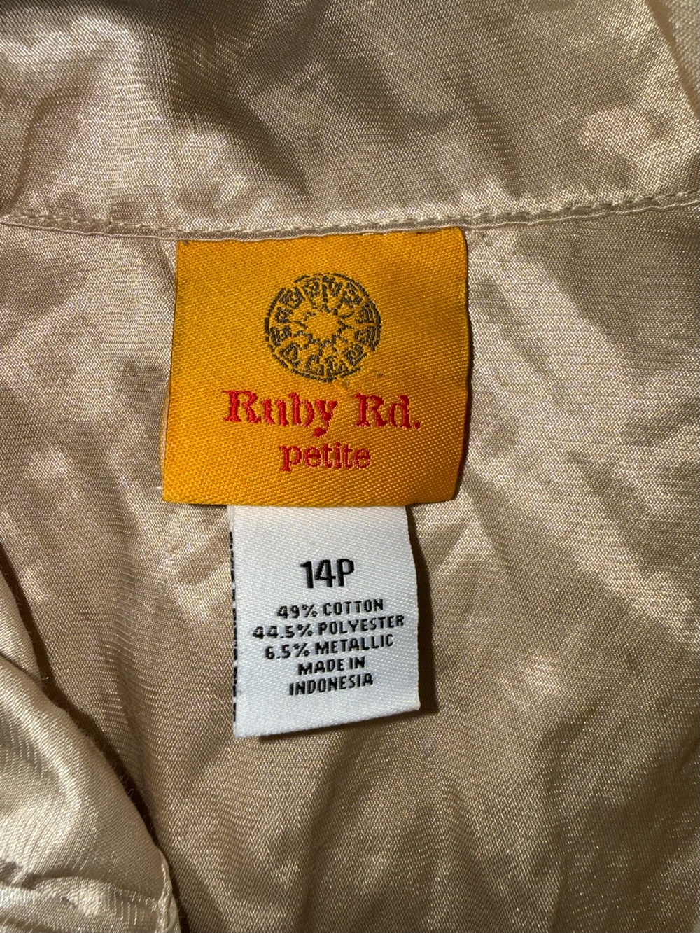 Ruby Rd. Metallic Champagne Utility Jacket - Picture 10 of 10